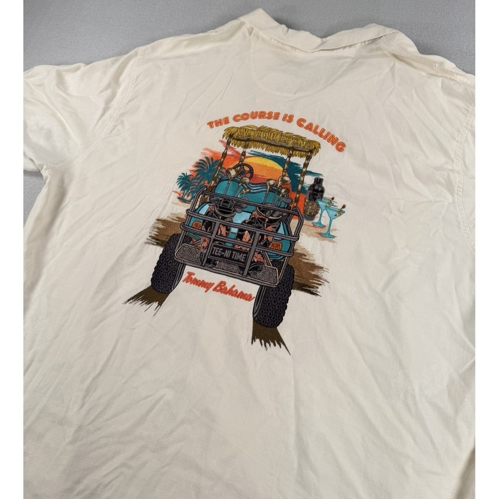 Mens 3XL Tommy Bahama The Course is Calling Golf Themed Camp Shirt 100% Silk - Picture 12 of 12